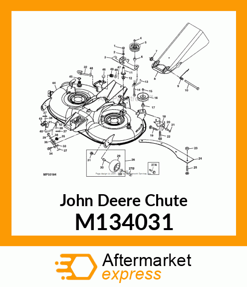 CHUTE, REAR DISCHARGE (SHORT) M134031