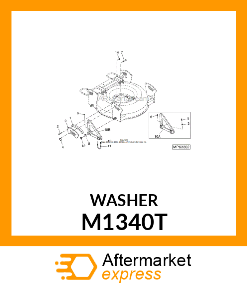 WASHER, METALLIC, ROUND HOLE M1340T