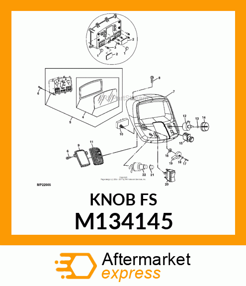 KNOB, TURN SIGNAL M134145