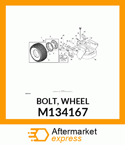 BOLT, WHEEL M134167