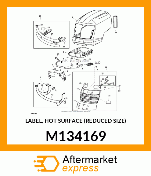 LABEL, HOT SURFACE (REDUCED SIZE) M134169