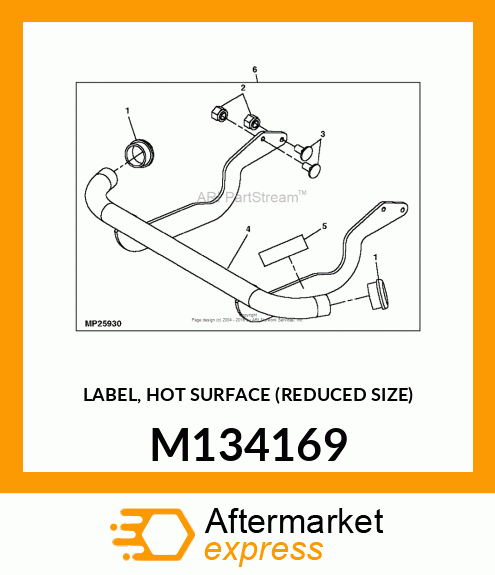 LABEL, HOT SURFACE (REDUCED SIZE) M134169