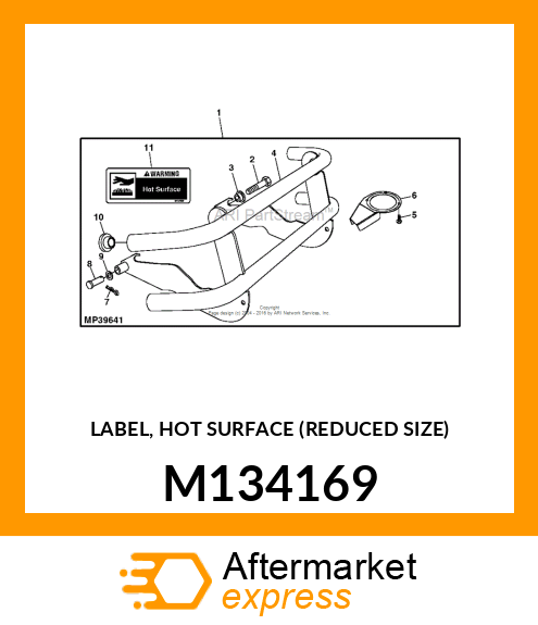 LABEL, HOT SURFACE (REDUCED SIZE) M134169