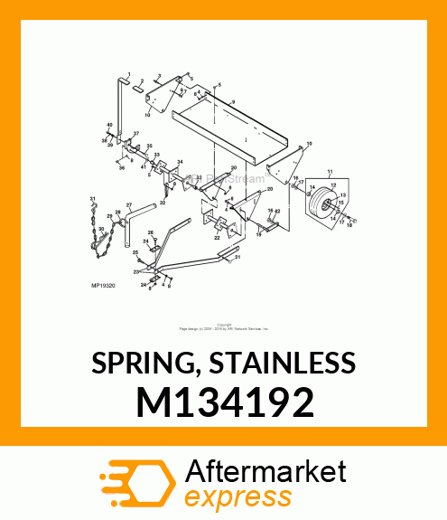 SPRING, STAINLESS M134192