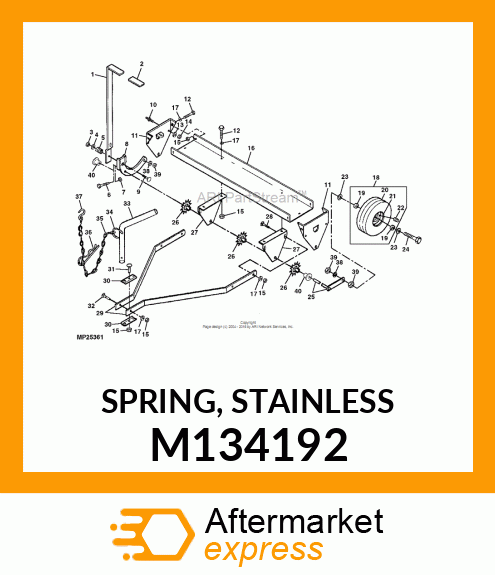 SPRING, STAINLESS M134192