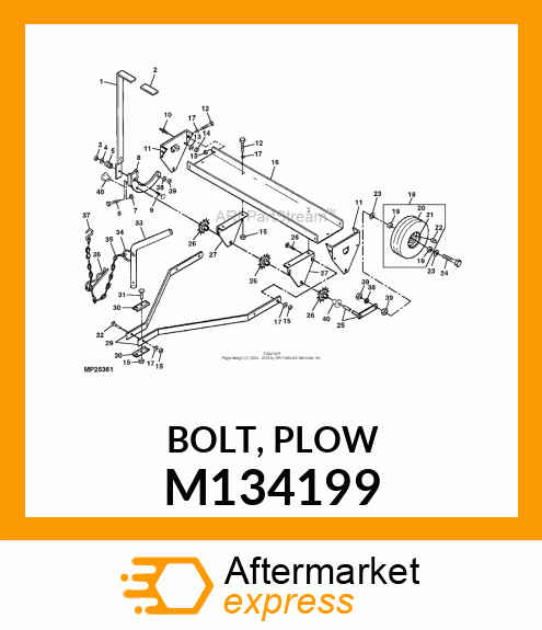 BOLT, PLOW M134199