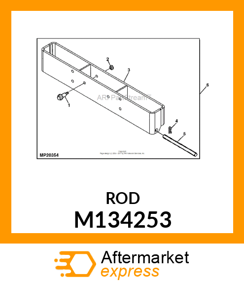 ROD, FRONT WEIGHT KIT M134253