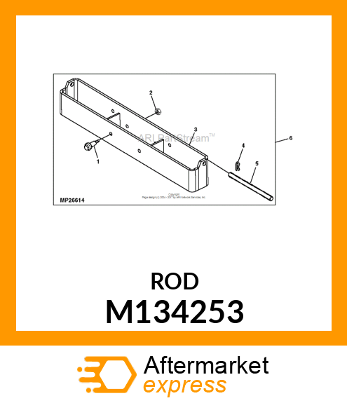 ROD, FRONT WEIGHT KIT M134253