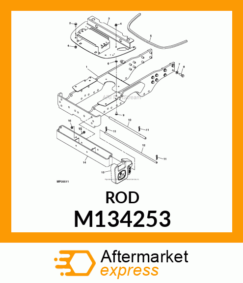 ROD, FRONT WEIGHT KIT M134253