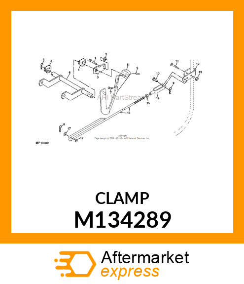 BRACKET, LIFT ROD M134289