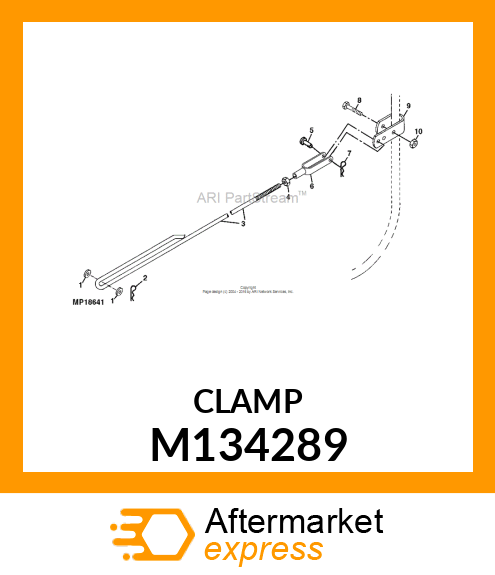 BRACKET, LIFT ROD M134289