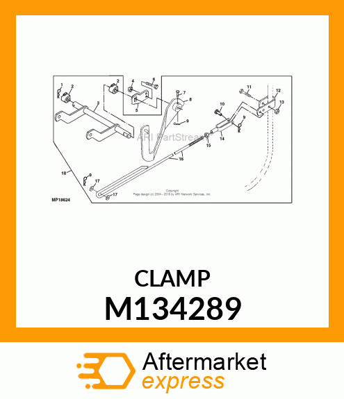 BRACKET, LIFT ROD M134289