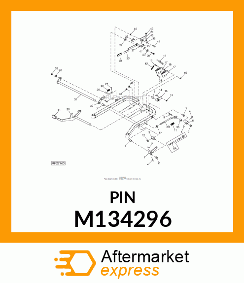 PIN, PIVOT HEIGHT ADJUST M134296