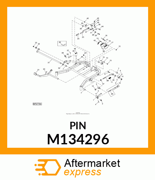 PIN, PIVOT HEIGHT ADJUST M134296