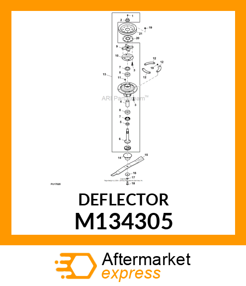 GRASS DEFLECTOR, LOWER, 25MM M134305