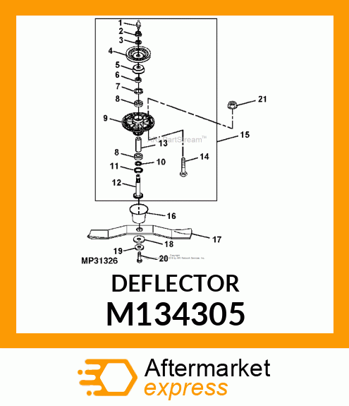 GRASS DEFLECTOR, LOWER, 25MM M134305