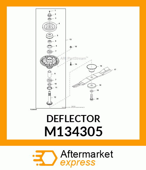 GRASS DEFLECTOR, LOWER, 25MM M134305