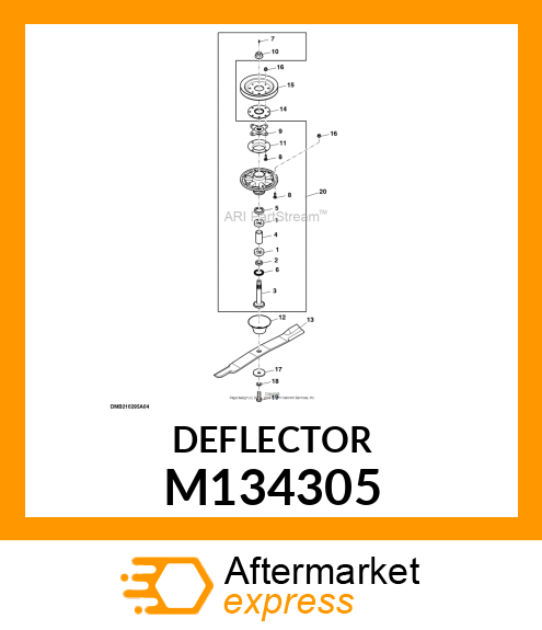 GRASS DEFLECTOR, LOWER, 25MM M134305