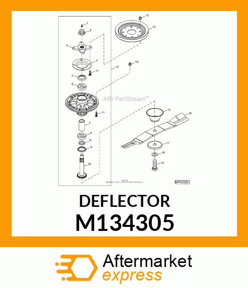 GRASS DEFLECTOR, LOWER, 25MM M134305