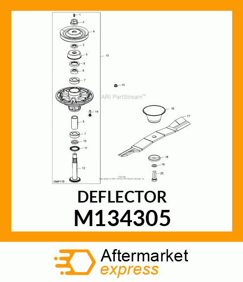 GRASS DEFLECTOR, LOWER, 25MM M134305