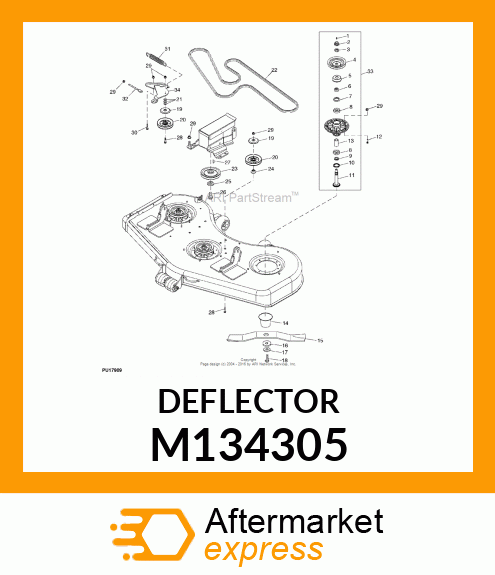 GRASS DEFLECTOR, LOWER, 25MM M134305