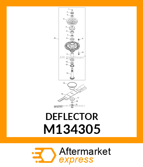 GRASS DEFLECTOR, LOWER, 25MM M134305