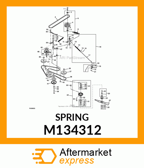 SPRING, SECONDARY TENSION M134312