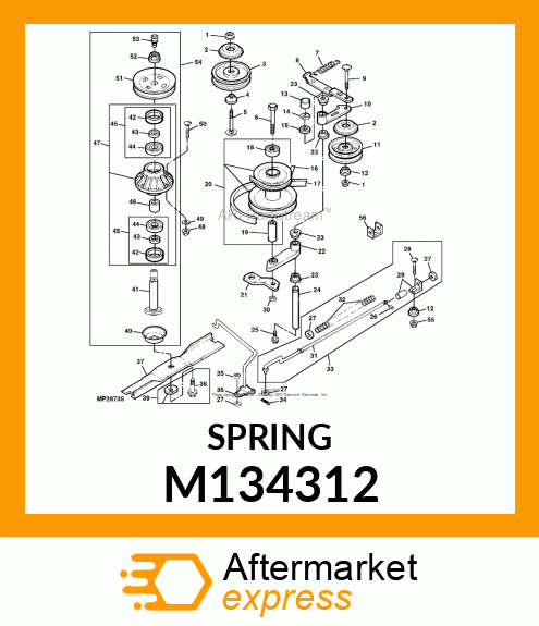 SPRING, SECONDARY TENSION M134312