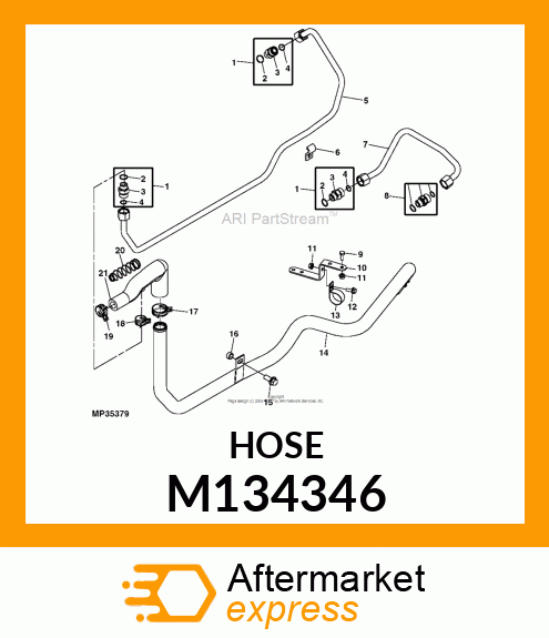 MANIFOLD, HYDRAULIC PUMP MOLDED M134346