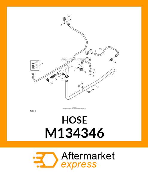 MANIFOLD, HYDRAULIC PUMP MOLDED M134346