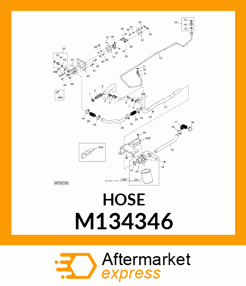 MANIFOLD, HYDRAULIC PUMP MOLDED M134346