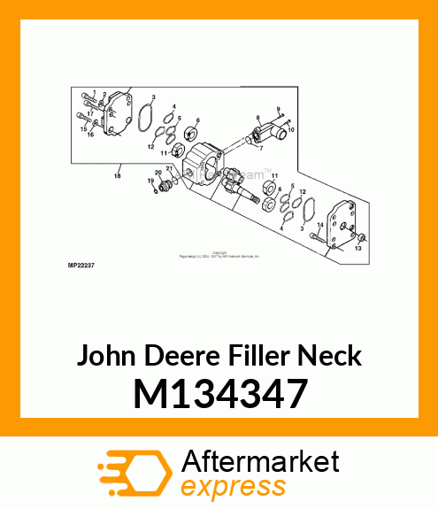 FILLER NECK, INLET, STEERING PUMP M134347