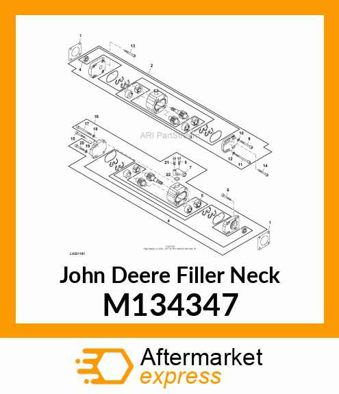 FILLER NECK, INLET, STEERING PUMP M134347