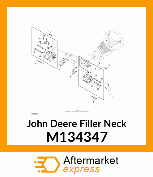 FILLER NECK, INLET, STEERING PUMP M134347