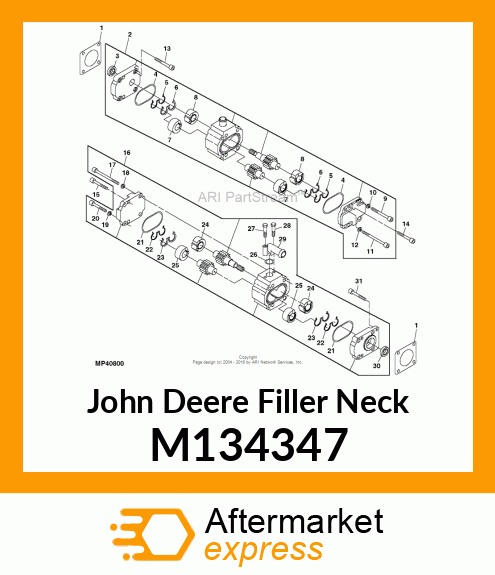 FILLER NECK, INLET, STEERING PUMP M134347