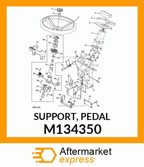 SUPPORT, PEDAL M134350