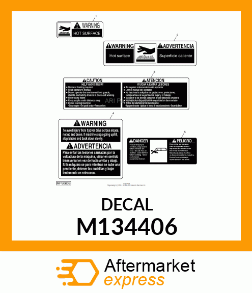 WARNING LABEL(ENG/SP) M134406