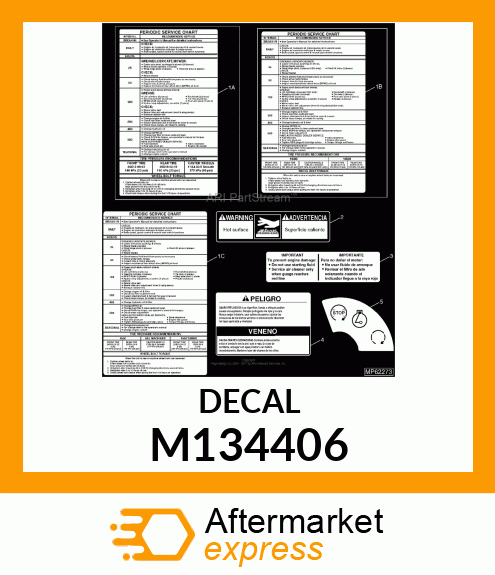 WARNING LABEL(ENG/SP) M134406