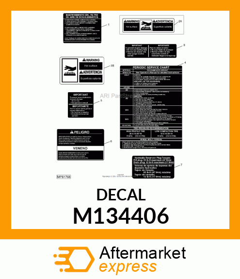 WARNING LABEL(ENG/SP) M134406