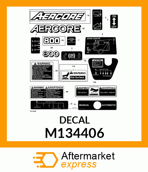 WARNING LABEL(ENG/SP) M134406