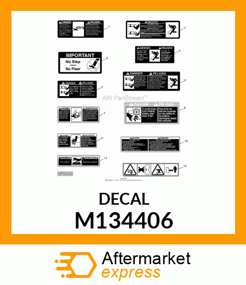 WARNING LABEL(ENG/SP) M134406