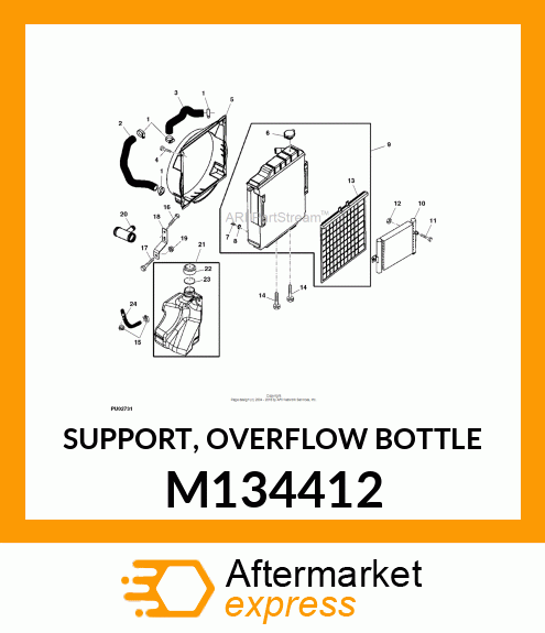 SUPPORT, OVERFLOW BOTTLE M134412