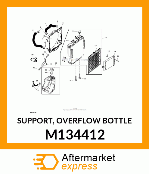 SUPPORT, OVERFLOW BOTTLE M134412