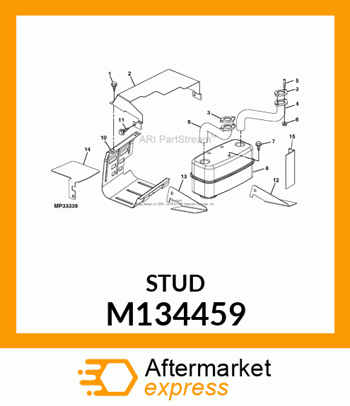 STUD, M8 X 1.25 X 33 M134459