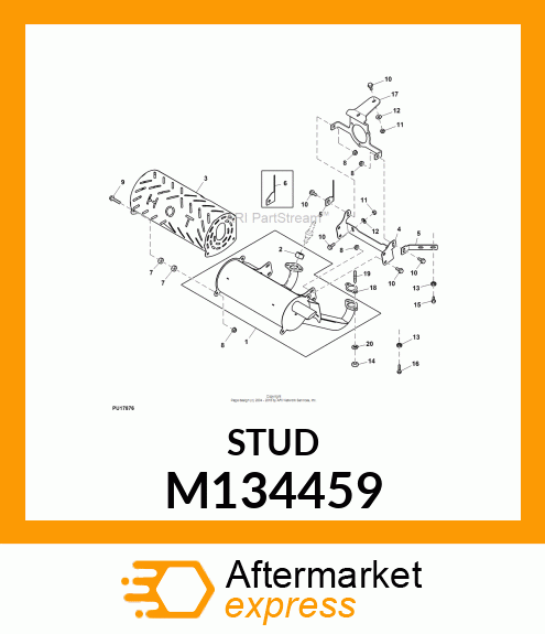 STUD, M8 X 1.25 X 33 M134459