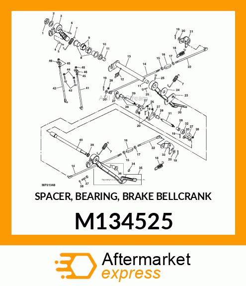 SPACER, BEARING, BRAKE BELLCRANK M134525