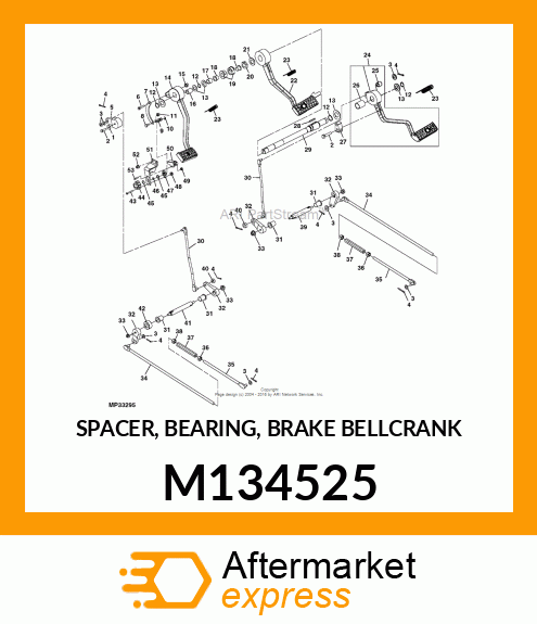 SPACER, BEARING, BRAKE BELLCRANK M134525