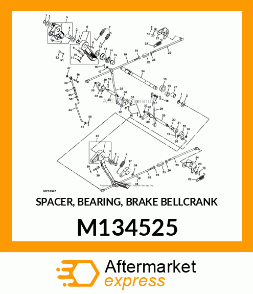 SPACER, BEARING, BRAKE BELLCRANK M134525