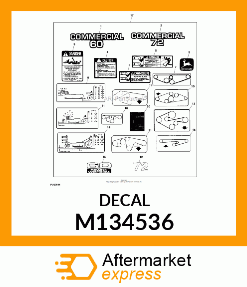 LABEL, LABEL, HEIGHT ADJUSTMENT M134536