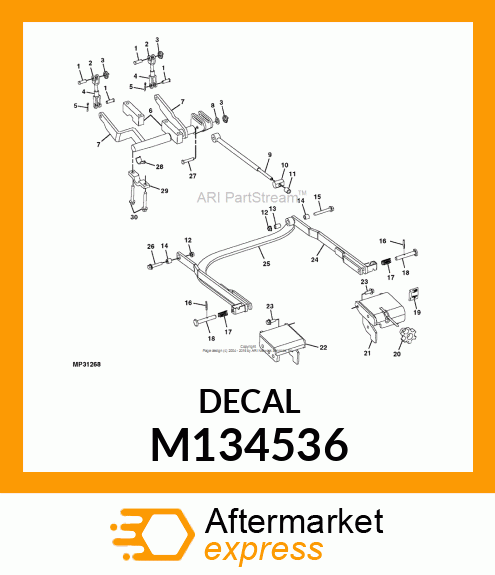 LABEL, LABEL, HEIGHT ADJUSTMENT M134536